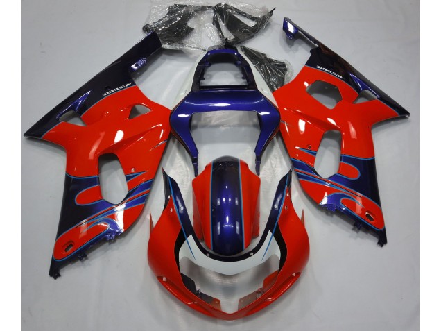 Rosso Lucido & Blu 01-03 GSXR 600-750 Carena