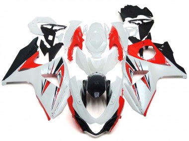 Rosso Lucido Con Stile Personalizzato Bianco & Nero 09-16 GSXR 1000 Carena