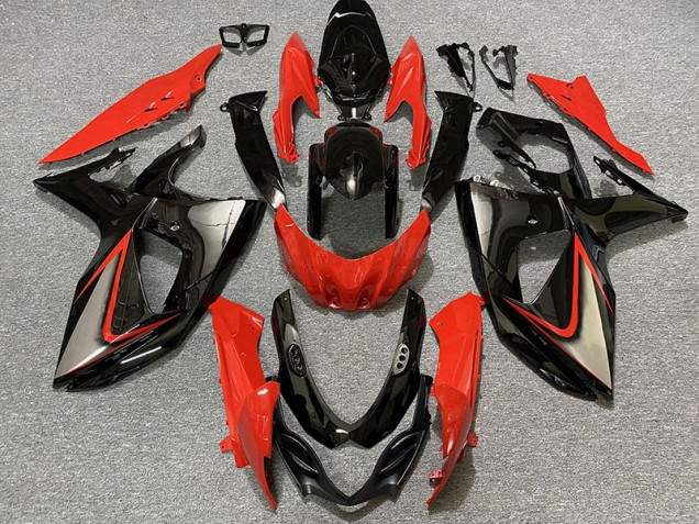 Rosso Lucido & Nero 09-16 GSXR 1000 Carena Rosso Lucido & Nero 09-16 GSXR 1000 Carena