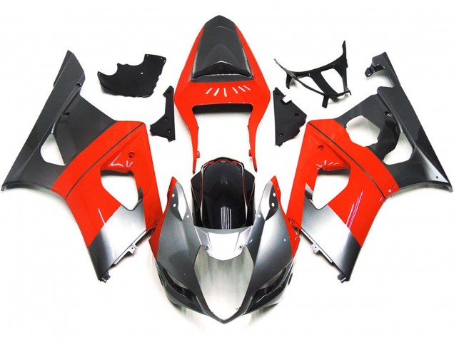 Rosso Semplice & Argento 03-04 GSXR 1000 Carena