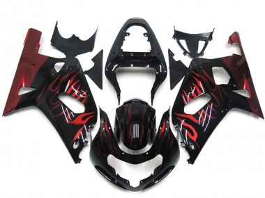 Rouge Vif Flamme 01-03 GSXR 600-750 Carena