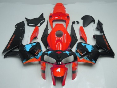 Splatter Azzurro Su Rosso 05-06 CBR600RR Carena