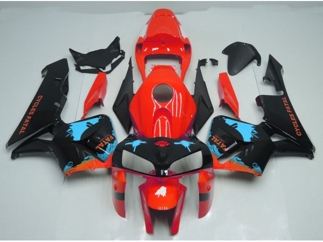 Splatter Azzurro Su Rosso 05-06 CBR600RR Carena