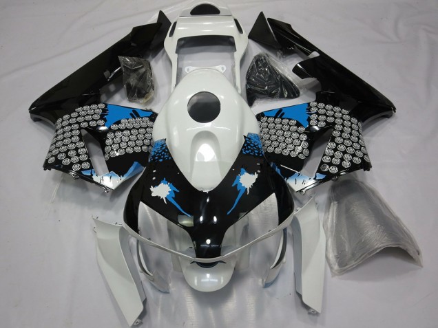 Splatter Bianco & Nero Blu 03-04 CBR600RR Carena
