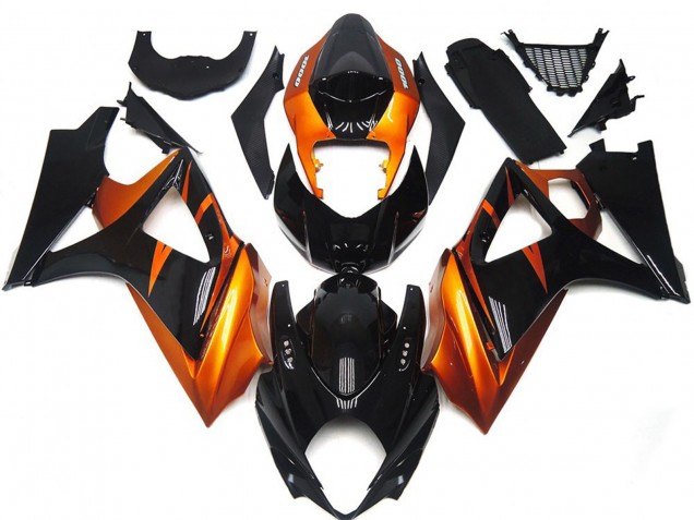 Stile Arancione & Nero Lucido 07-08 GSXR 1000 Carena Stile Arancione & Nero Lucido 07-08 GSXR 1000 Carena