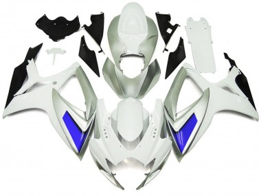 Stile Argento Bianco & Blu Lucido 06-07 GSXR 600-750 Carena