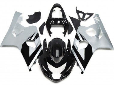 Stile Argento & Nero Lucido OEM 04-05 GSXR 600-750 Carena