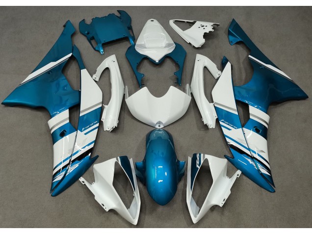 Stile Bianco Lucido & Azzurro OEM 08-16 R6 Carena Stile Bianco Lucido & Azzurro OEM 08-16 R6 Carena