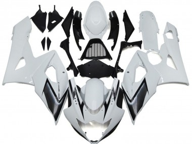 Stile Bianco Lucido Con Sfumature Argento 05-06 GSXR 1000 Carena