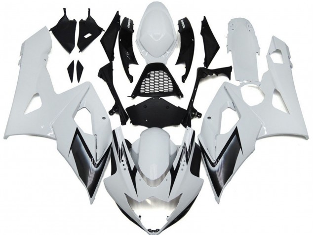 Stile Bianco Lucido Con Sfumature Argento 05-06 GSXR 1000 Carena Stile Bianco Lucido Con Sfumature Argento 05-06 GSXR 1000 Carena