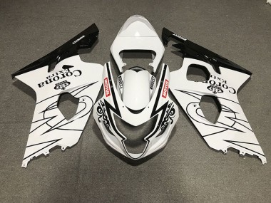 Stile Bianco & Nero Lucido Corona 04-05 GSXR 600-750 Carena