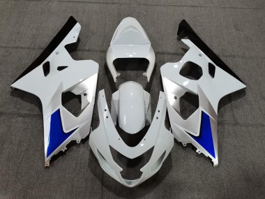 Stile Blu Bianco & Argento 04-05 GSXR 600-750 Carena