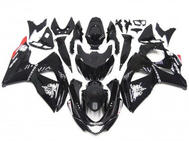 Stile Solido Nero Lucido Rosso 09-16 GSXR 1000 Carena