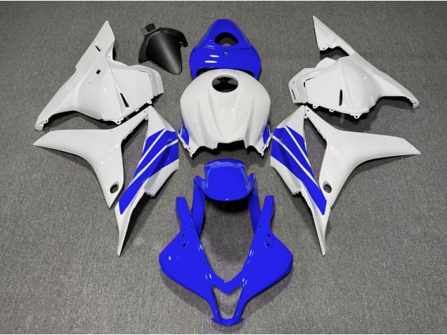Strisce Laterali Blu Scuro & Bianche 09-12 CBR600RR Carena Strisce Laterali Blu Scuro & Bianche 09-12 CBR600RR Carena