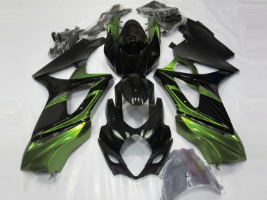 Verde Elettrico & Nero Lucido 07-08 GSXR 1000 Carena