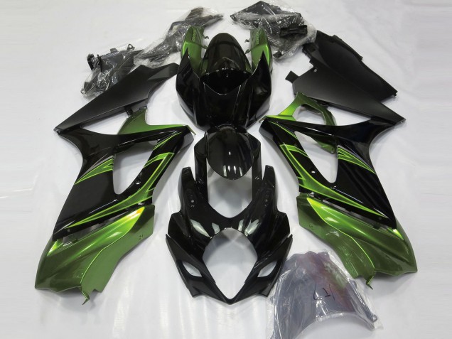 Verde Elettrico & Nero Lucido 07-08 GSXR 1000 Carena