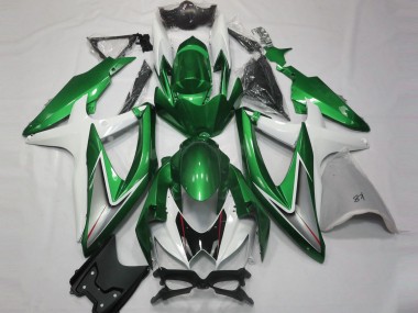 Verde Lucido & Bianco 08-10 GSXR 600-750 Carena