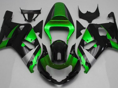 Verde Lucido & Nero 01-03 GSXR 600-750 Carena