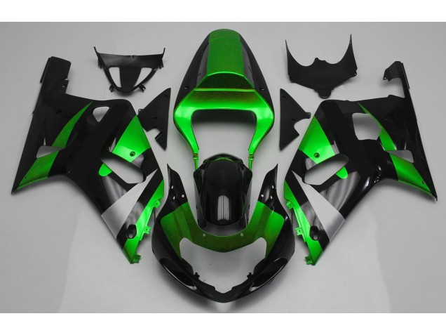 Verde Lucido & Nero 01-03 GSXR 600-750 Carena