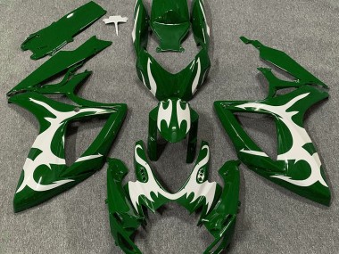 Verde Scuro & Bianco 06-07 GSXR 600-750 Carena